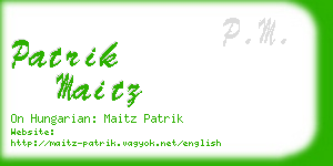 patrik maitz business card